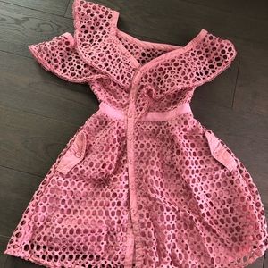 Pink lace dress